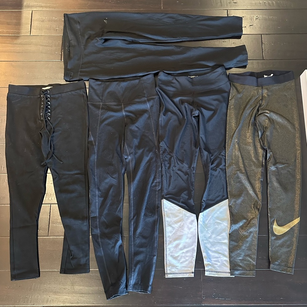 Black Leggings Set Bebe Sport, LA Hearts, Nike, Adidas